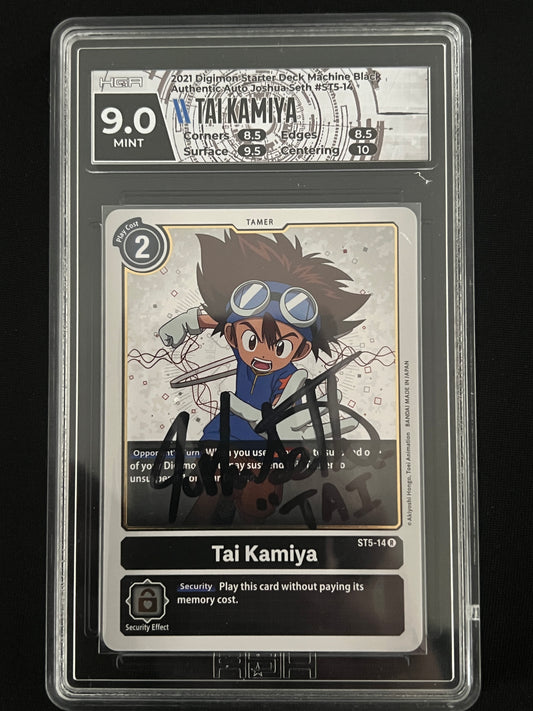 Authenticated Autographed Trading Card: Digimon Tai Kamiya - White