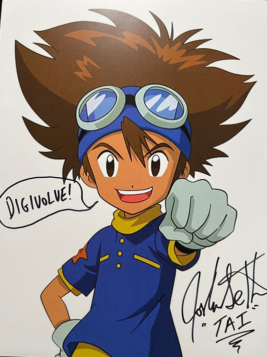 Autographed 8x10: Digimon - Tai